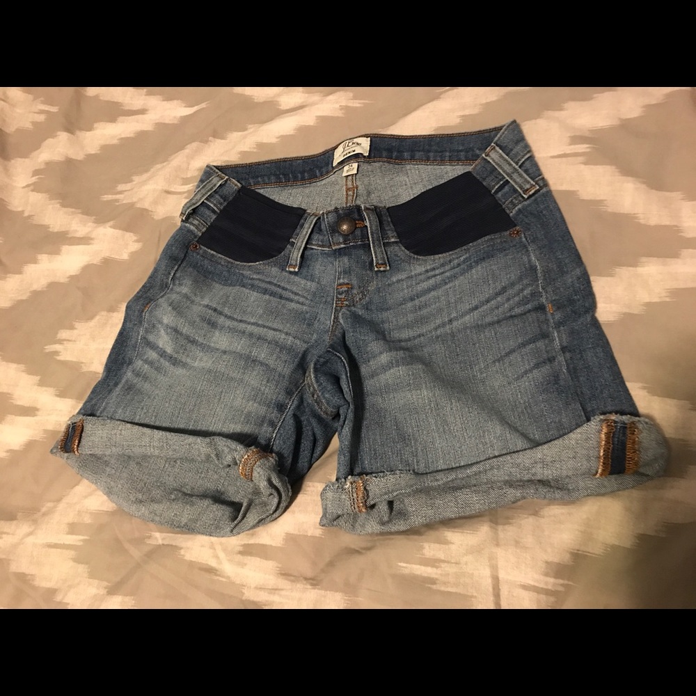 Jcrew maternity denim shorts